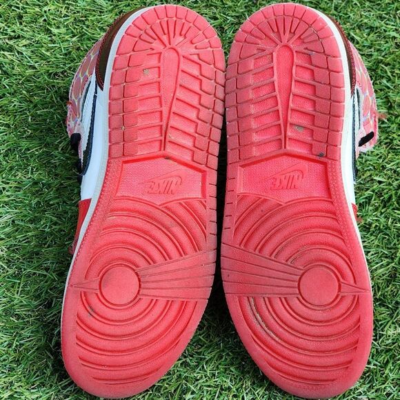 NIKE AIR JORDAN 1 HIGH spider Man Gs - Kids Shoes - SIZE 3Y - Picture 8 of 9